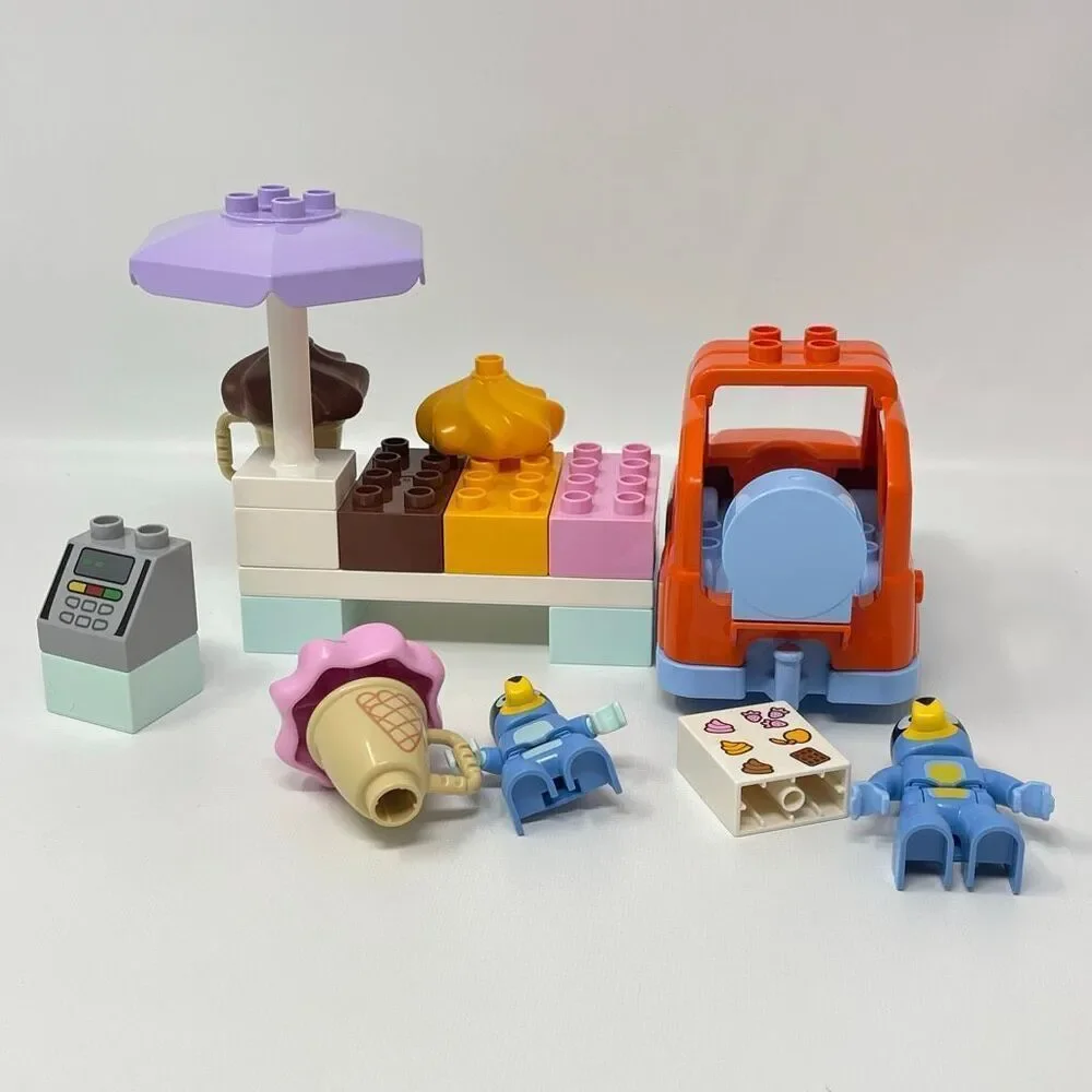Lego Duplo 10458 Ice Cream Trip with Bluey 2025 Bandit & Bluey Figures Car Used